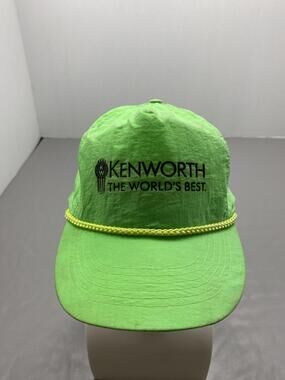 Kenworth Hat Cap Strap Back One Size Green Twill Baseball Cap Mens Adjustable